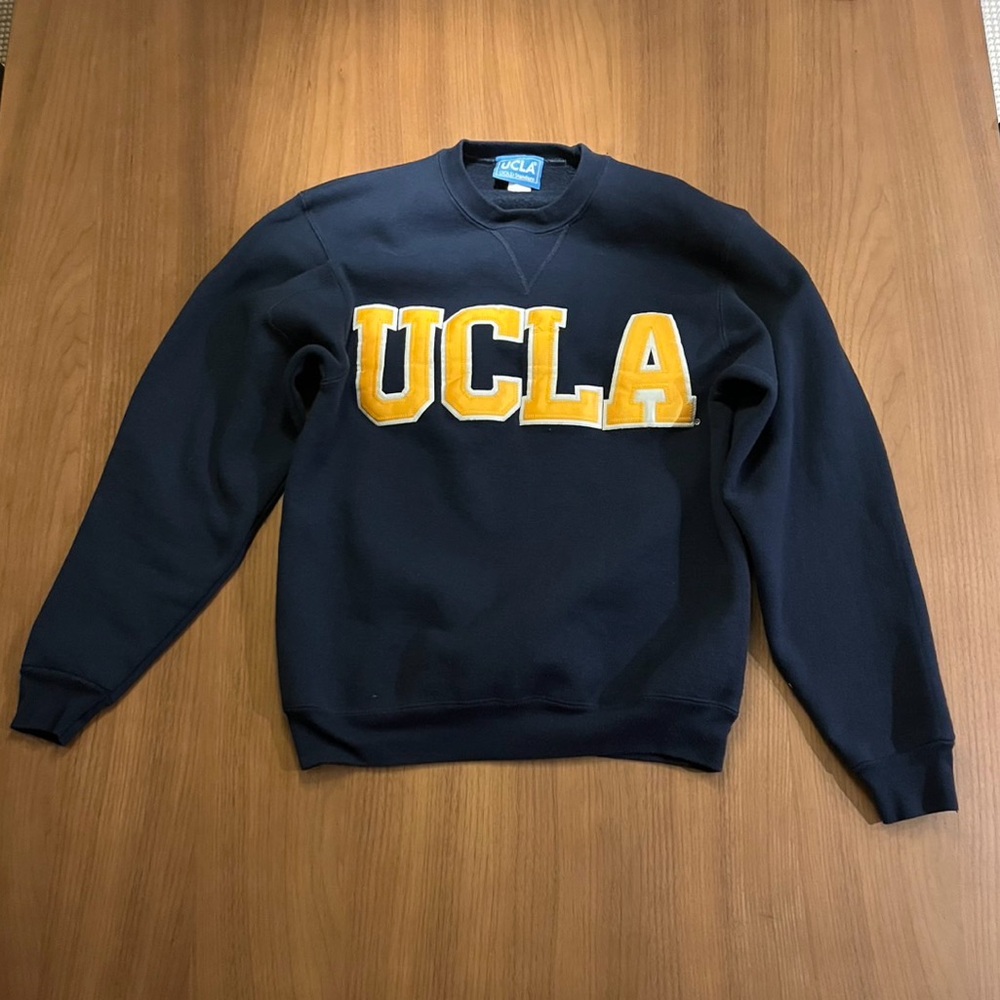 UCLA Men's Crewneck Sweater - Navy and Gold Size Medium